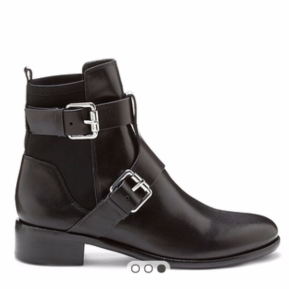 VC Signature Machiko Black Leather Moto Booties Sz. 7.5